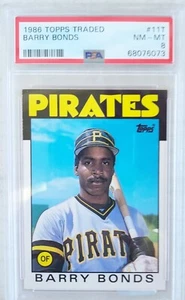Barry Bonds Rookie 1986 Topps PSA8 Pirates #11T - Picture 1 of 2