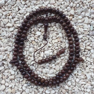 99 Prayer Beads Indonesian Rosewood Dalbergia Latifolia 8x10 MM Islamic Tasbih - Picture 1 of 4