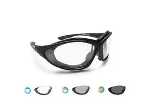 Bertoni Photochromic Glasses for Motorcycle Extreme Sports Anti-Vaho Lens F333A - Picture 1 of 8