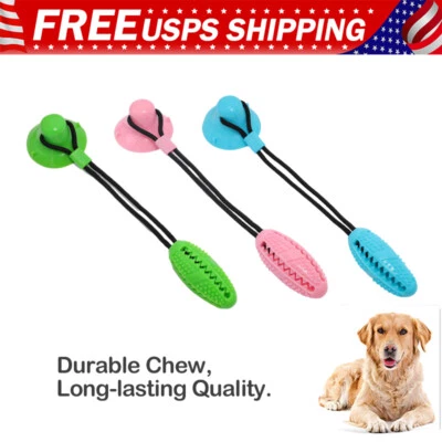 Suction Cup Dog Toy for Aggressive Chewers Dog Training Treats Teething Rope Toy - Image 1 of 4