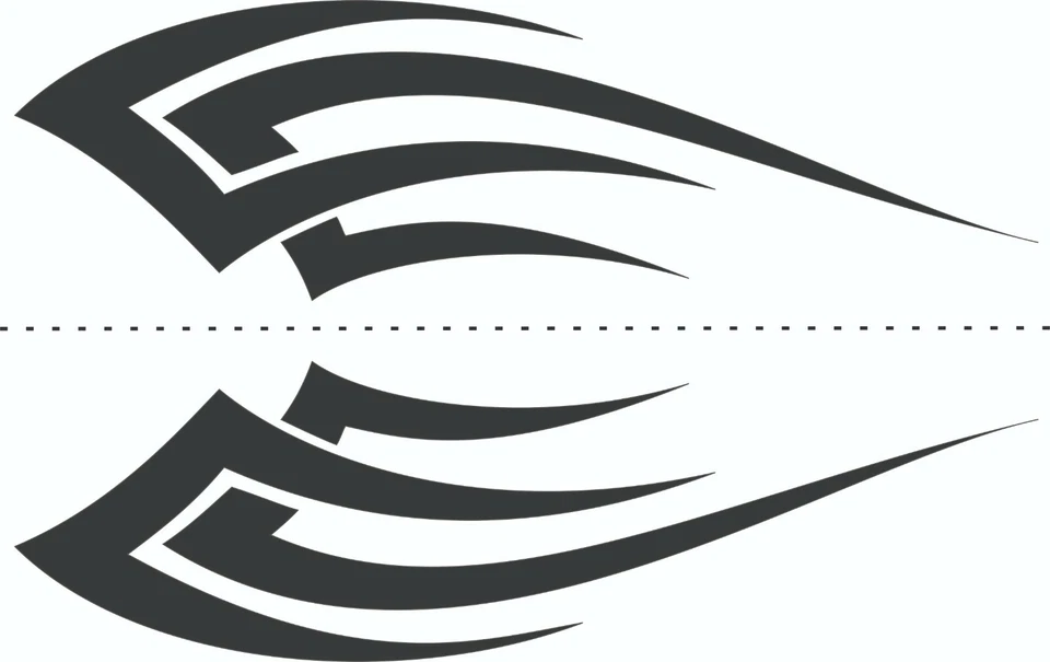 2 Tribal Flame Vinyl Decals Truck, Motorcycle Tank, Car Decals A1 Foto 1 de 1