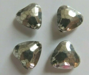 4 x Solid Heart Beads with mottled surface. 15mm. Jewellery or Craft Making - Picture 1 of 1