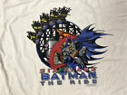 Vintage 90s 1996 DC Comics Six Flags Batman The Ride T-Shirt Size L Made in USA