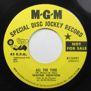 Pop Promo Nm! 45 Wayne Newton - All The Time / Like Everything Else On M-G-M - Picture 1 of 2