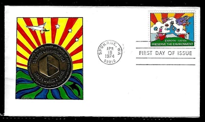 1527 10c Stamp (Peter Max) PLEASE PRESERVE THE ENVIRONMENT FDC FROM JONAL (RARE) - Image 1 of 2