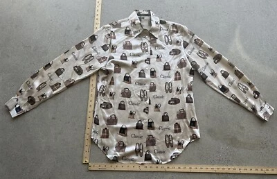 Blusa de Colección Ishyu 100% Seda Marrón “Clásico” Zapatos Diseño Cinturón Talla 8 Foto 1 de 4