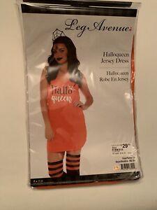 NEW Womens Hallo Queen Adult Halloween Costume Jersey Dress Medium