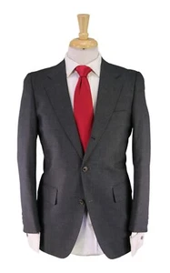 J. Press Mens Vintage 80s Suit 34S Gray Wool 3/2 Roll Lapel Ivy League - Picture 1 of 9