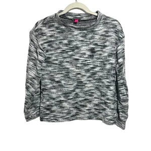 Vince Camuto Womens Sz XXS Marled Gray Pullover Knit Sweater Mock Neck Soft - Picture 1 of 7