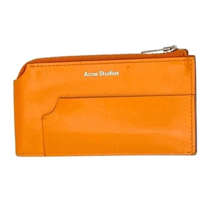 Acne Studios Granat große Leder-Geldbörse mit umlaufendem Reißverschluss orange Kartenetui - Bild 1 von 16