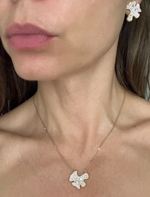 AUTÉNTICO JUEGO DE ERRAJES Y COLLAR PÉTALOS DEL DÍA DE DAVID YURMAN, RET USD $38,900+T Foto 1 de 4