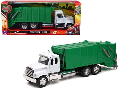 2023 Freightliner 114SD Garbage Truck White Green 1/32 Diecast Model New Ray - Image 1 of 2