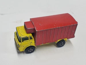 Lesney Matchbox Superfast #44 GMC Refrigerator Truck Red/Yellow RARE No door - Picture 1 of 9