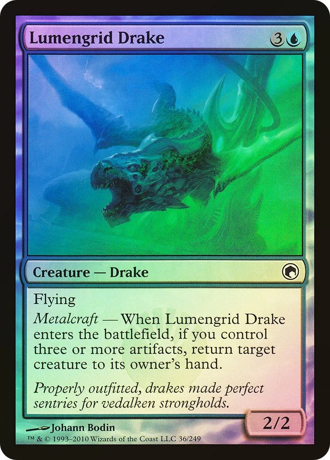 MTG FOIL Lumengrid Drake  - Scars of Mirrodin #036 - Image 1 of 1