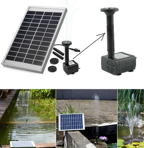 12W 500l/h Solarpumpe Springbrunnen Gartenteich Gartenbrunnen Teichpumpe - Bild 1 von 11