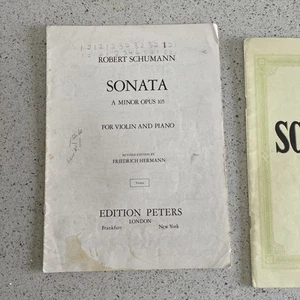 Schumann Sonata A minor Opus 105 For Violin And Piano sheet music book - Picture 1 of 4