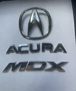 Acura MDX 2007 2008 2009 2010  2012 rear trunk emblem badge logo full set oem - Picture 1 of 6