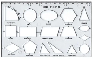 MAJOR BRUSHES - Templat Stensil Geometri - Picture 1 of 1