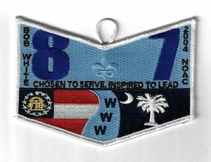 Bob White Lodge 87 2004 NOC solapa WHT Bdr Georgia-Carolina GA - Imagen 1 de 1