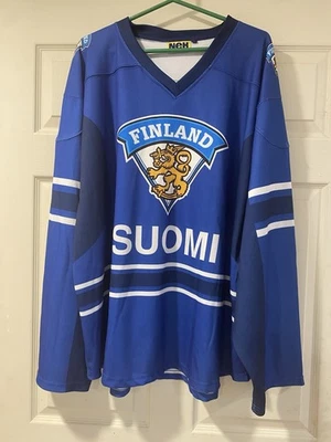 Finland Suomi Ice Hockey Jersey Blue NEH Lion Logo XXL - Image 1 of 4
