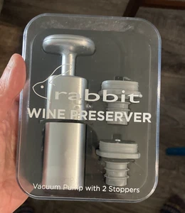 Bomba de vacío conservadora de vino de conejo con 2 tapones sellados - Imagen 1 de 4
