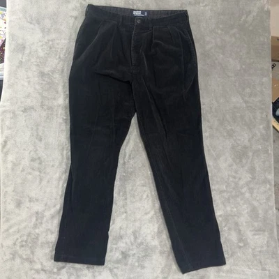 Vintage Polo Ralph Lauren Pants Mens 38x34 Corduroy Andrew Pleated Black - Image 1 of 4