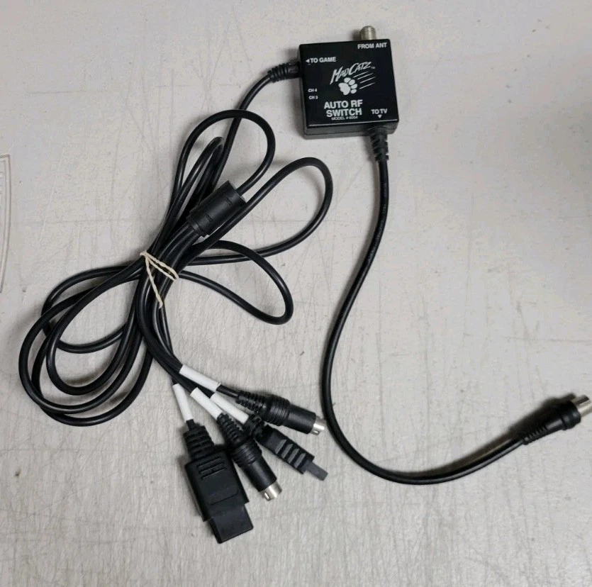 Multi Platform RF Cable Switch Mad Catz Sega Saturn Genesis CD PlayStation N64 - Image 1 of 1
