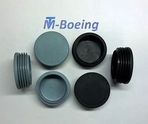 Lamellenstopfen Endkappen Stopfen Gleiter Rund-Rohr D=60 grau + schwarz - Bild 1 von 4