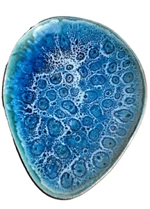Vassoio in Ceramica Raku Realizzato a mano Pezzo Unico Artigianale Made in Italy - Picture 1 of 11