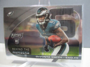 2021 Panini Playoff Behind the Numbers #BTN-DSM DeVonta Smith Eagles Insert