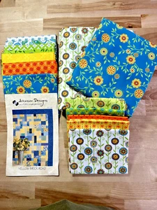 Moda Fabric Quilt Kit 57 X 75 Includes Backing Fun and Bright Fat Quarter Quilt - Picture 1 of 2