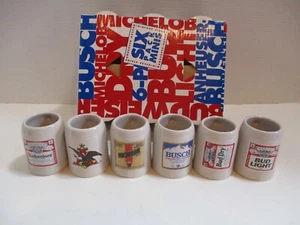 Vintage Anheuser Busch Six Pack Minis, mini beer steins, 1991 miniature steins - Picture 1 of 22
