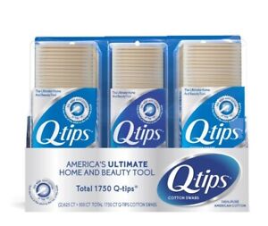 Q-tips Cotton Swabs-3 Pack 1750 Count