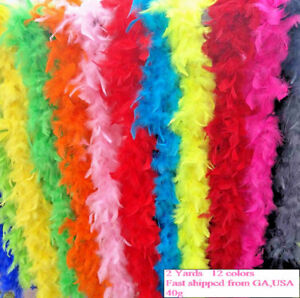 Chandelle Boa Fluffy Feather Trim 40g 6 feet 2 Yards Long Wedding Party Supply