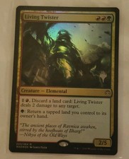 1x Living Twister FOIL PROMO MAGIC EMBLEM War of the Spark MTG