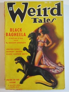 Weird Tales Pulp  Vol. 25 #1, Jan. 1935 VG  Brundage Black Bagheela Cover! - Picture 1 of 5