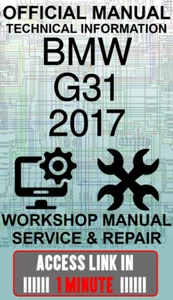 GUÍA OFICIAL DE TALLER MANUAL DE SERVICIO Y REPARACIÓN PARA BMW G31 2017 - Imagen 1 de 1