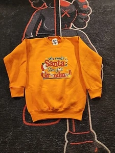 NEW VINTAGE KIDS PRO PLAYER CHRISTMAS CREWNECK SWEATER MADE IN USA SIZE 10/12 - Picture 1 of 19