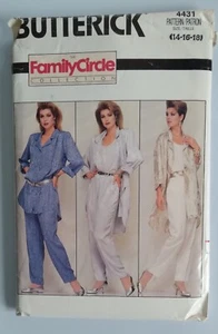 BUTTERICK #4431 MISSES SIZES 14-16-18 SHIRT TOP PANTS PATTERN UNCUT - Picture 1 of 3