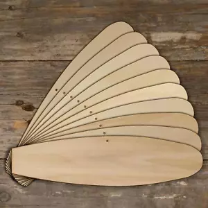 10x Wooden Surfboard Long Plain Shape Craft Shape 3mm Ply Sport Equipment - Picture 1 of 4