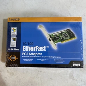 Linksys 10/100 EtherFast PCI Adapter Ethernet Card Desktop Model LNE100TX - Picture 1 of 6