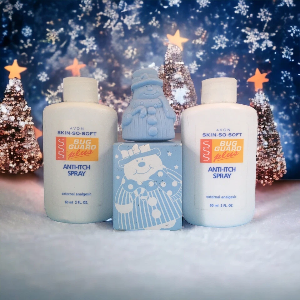 Avon Holiday Ornament Soap Avon Skin-So-Soft Anti-Itch Refill Spray Bottles