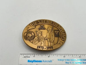 Vintage Kansas Hunter Education 1973-1998 25 Years Wildlife & Parks Belt Buckle - Picture 1 of 3