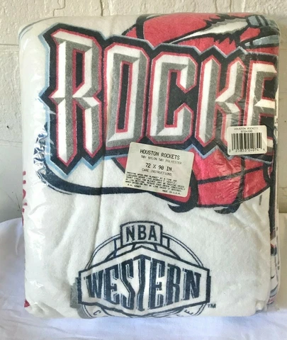Vintage 1994 NBA Houston Rockets Finals Western Conference Twin Size Blanket Cover