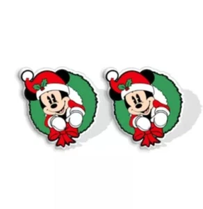 Fashion Christmas Jewelry Santa Wreath Mickey Mouse Stud Earrings 5-4 - Picture 1 of 2