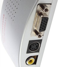 PC Laptop VGA to AV RCA TV Monitor S-video Signal Adapter  Switch Box D~