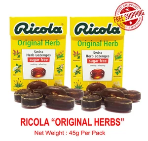 Flu Candy Ricola Original Herbs Swiss Lozenges Sugar Free Soothing Refreshing - Picture 1 of 10