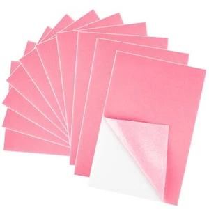 10PCS Pink Self Adhesive Felt Fabric Sheets Sticky Felt Sheets for Craft Supp... - Picture 1 of 7