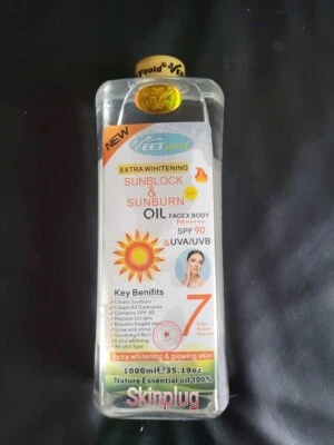 VEETGOLD EXTRA WHITENING SUNBLOCK AND SUNBURN OIL SPF 90 WITH UVA & UVB 1000ML