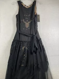 NWT $349 BCBGMAXAZRIA Black Sleeveless Long Evening Gown Dress, Size S - Picture 1 of 13